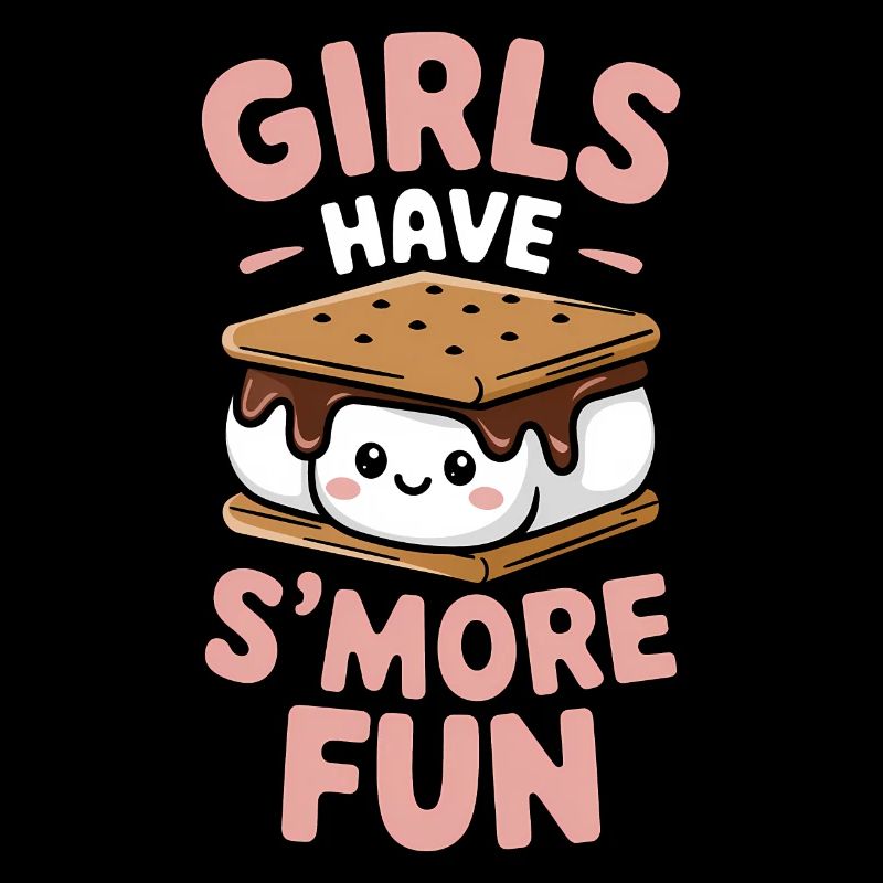 S´More Spruch Marshmallow Camping S´More Geschenk