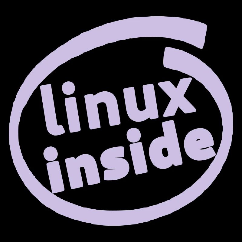 LINUX INSIDE TUX PROGRAMMIERER LOGO NERD GESCHENK