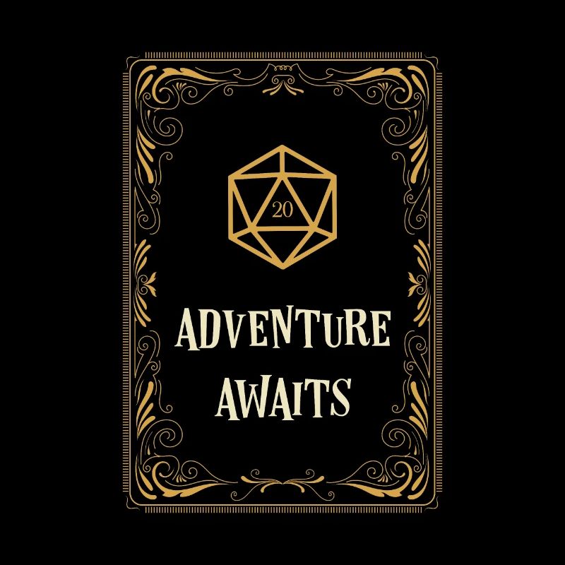 Abenteuer erwartet Polyedral D20 Würfel Tabletop-RPG