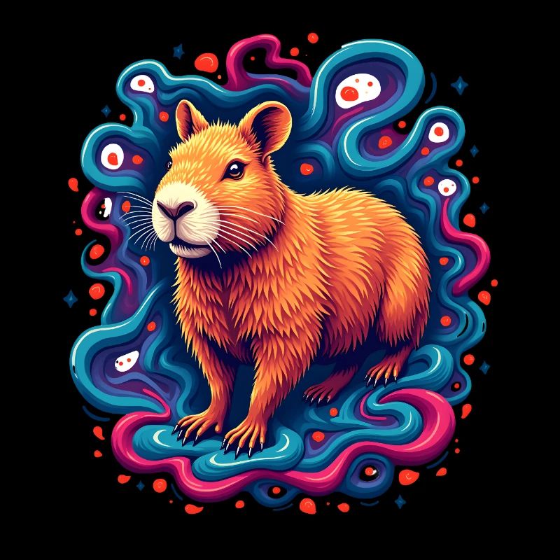Psychedelisches Capybara | Chill & Gute Laune