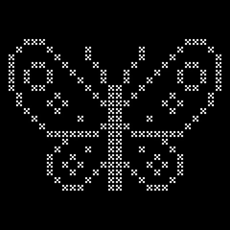 Point de croix BUTTERFLY blanc