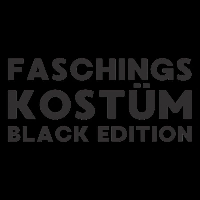 Faschings Kostüm Black Edition