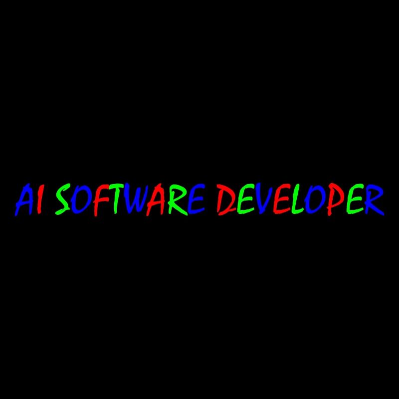 AI Software Developer – Bunte Typografie