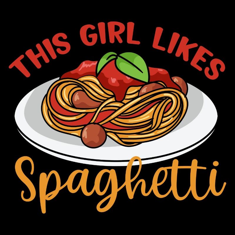 Fille aime les spaghettis citation drôle manger