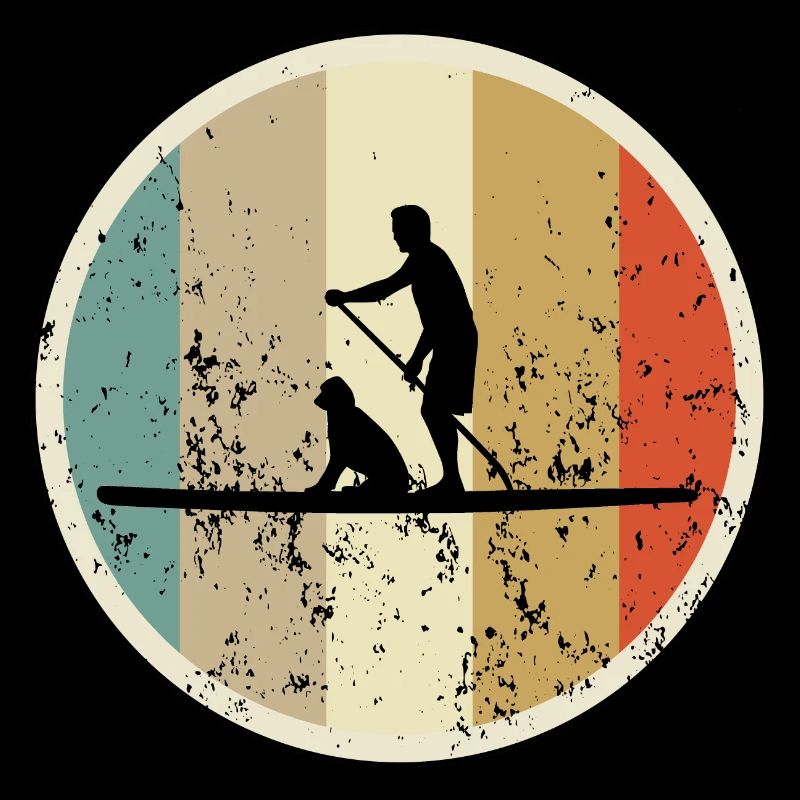 SUP mit Hund Stand Up Paddling Paddle