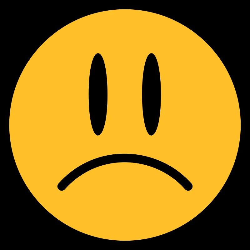 a sad face
