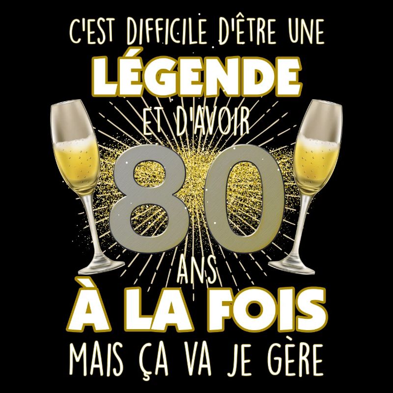 Anniversaire 80 ans Légende Papi et Mamie
