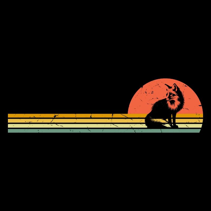 Fox Retro Foxes Vintage Fox Lover Red Fox
