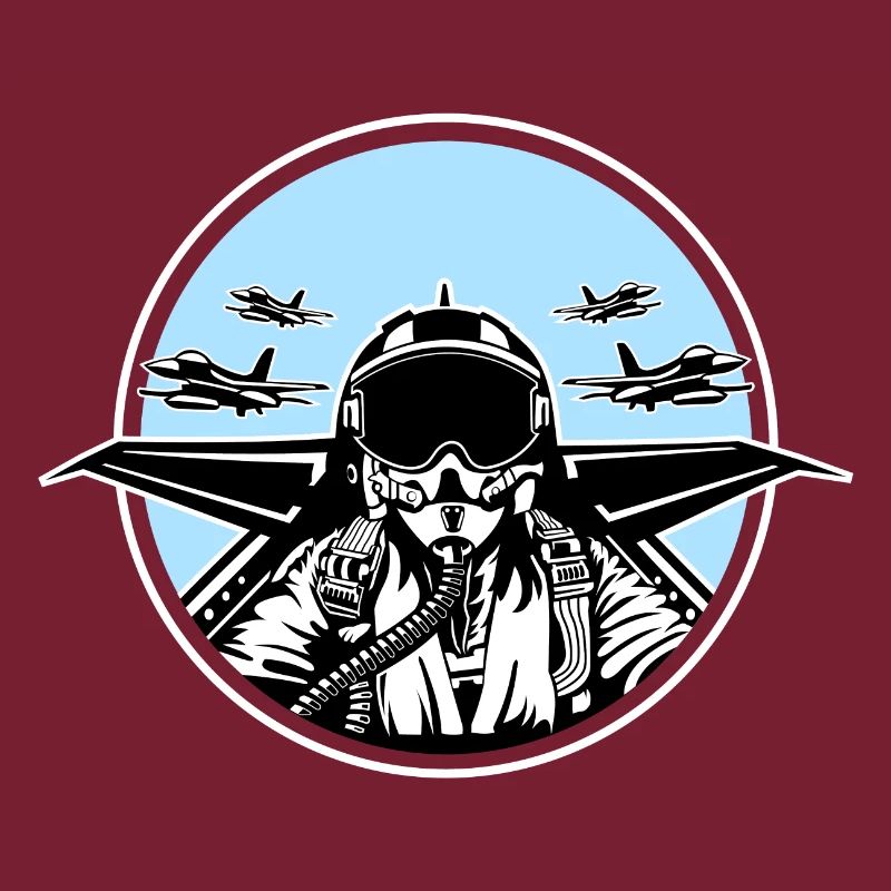 Jet Pilot / Kampfpilot 01_schwarz weiß