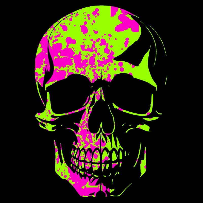 Neon Camo Skull