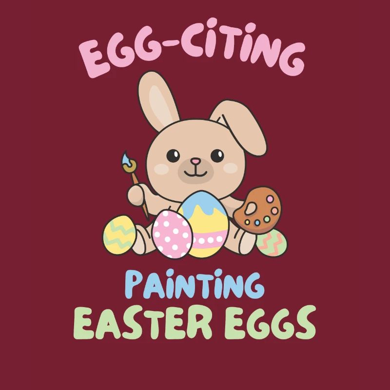 cute bunnies for Easter with Easter eggs bunny