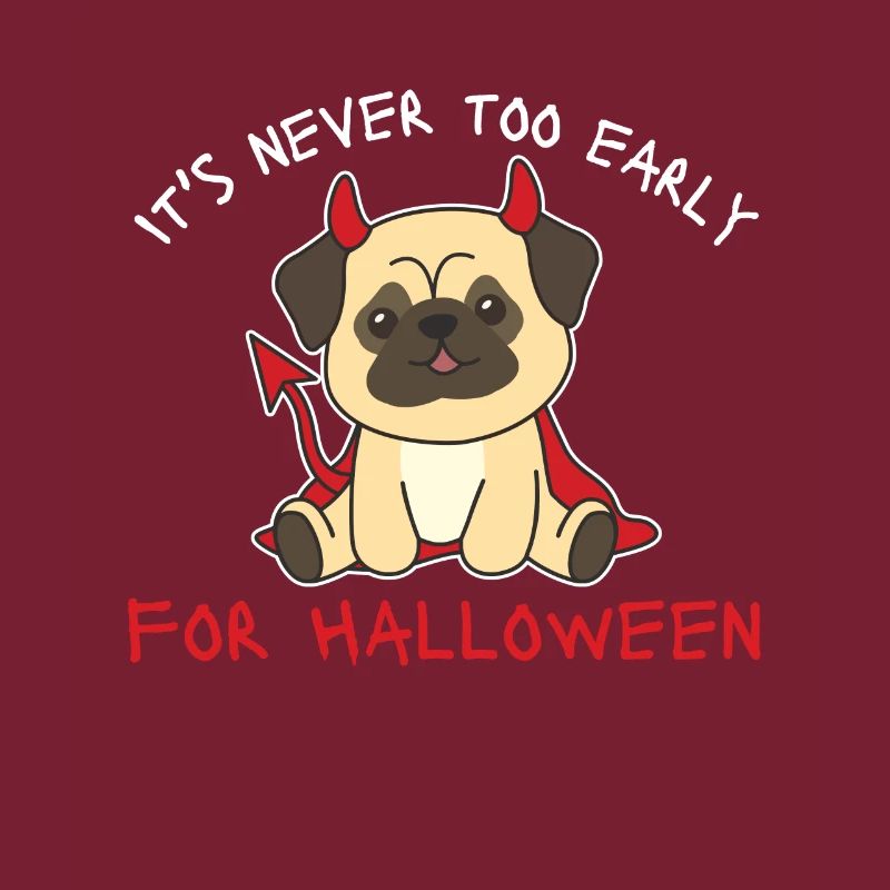 Pug it's never too early for Halloween devils