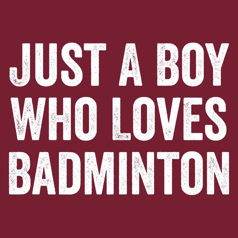 Nur ein Junge, der Badmintonspieler liebt