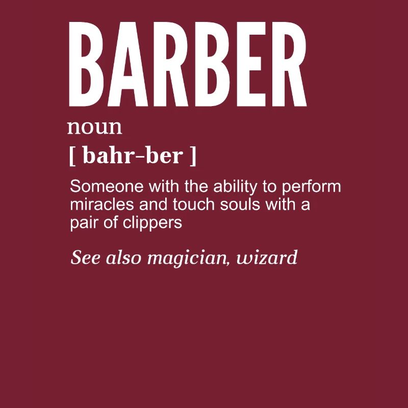 Barber Definition T-Shirt Geschenk Bart Friseur