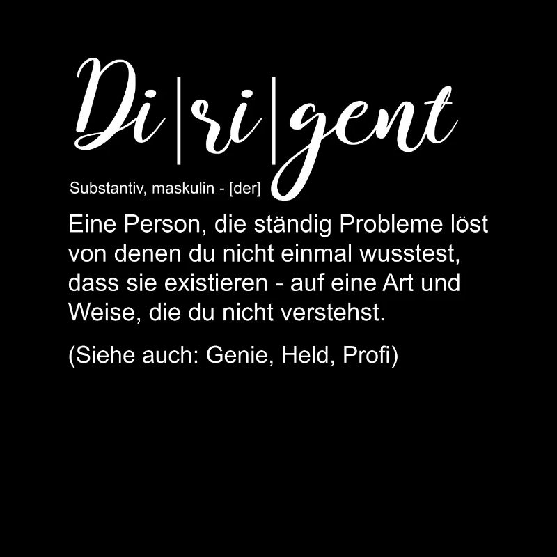 Dirigent Definition T-Shirt Geschenk Orchester