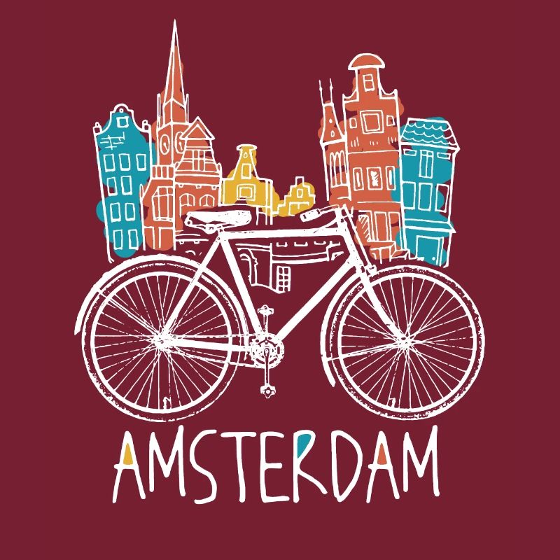 Amsterdam - Retro Netherlands Bicycle Gift