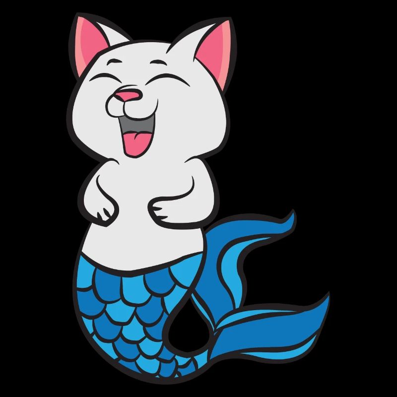Chat sirène qui rit