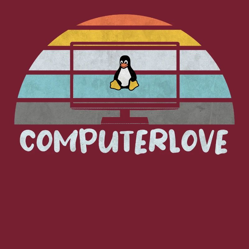 LINUX PINGUIN PROGRAMMIERER TUX PC COMPUTERLOVE