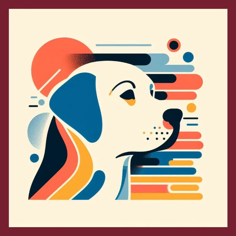 Labrador Risographie Vektorstile