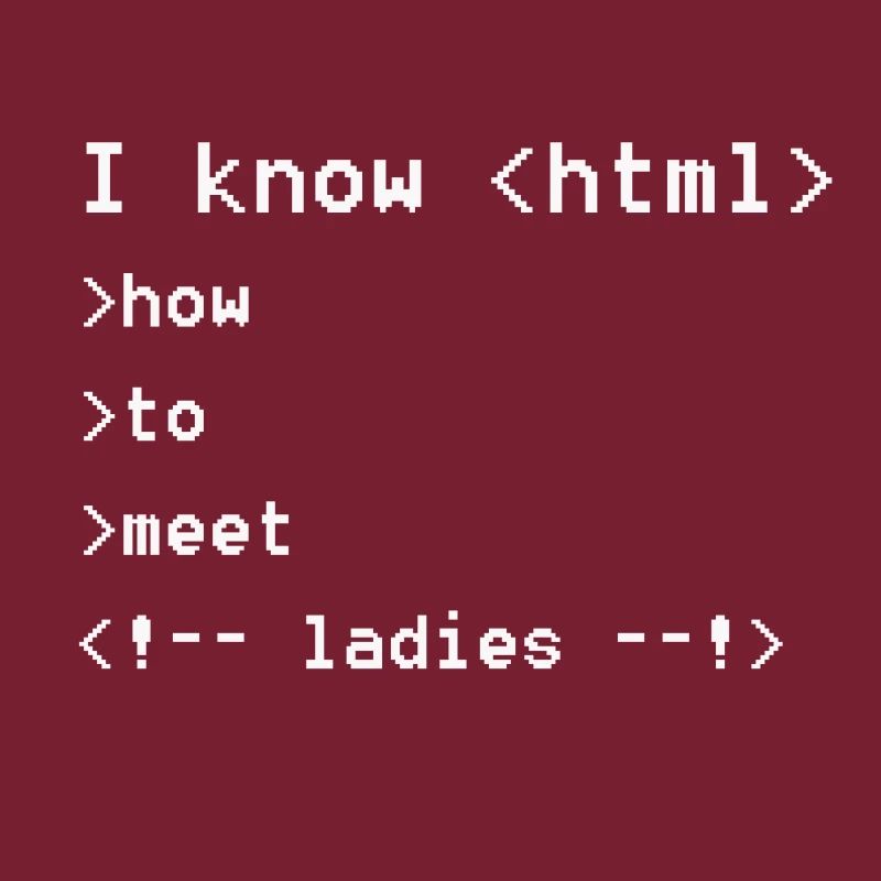 Je sais html geek ringard