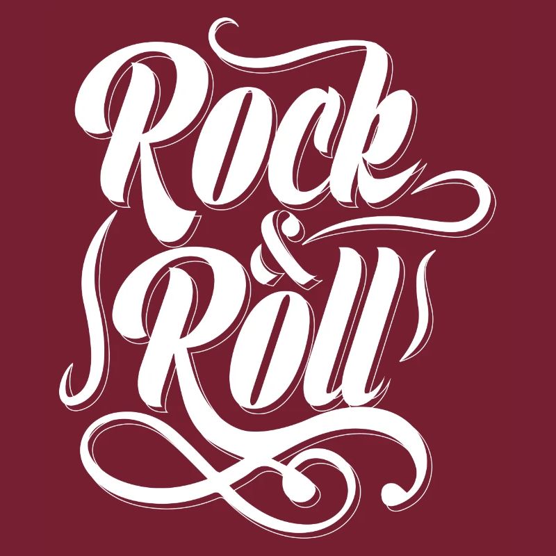 Texte de typographie rock and roll
