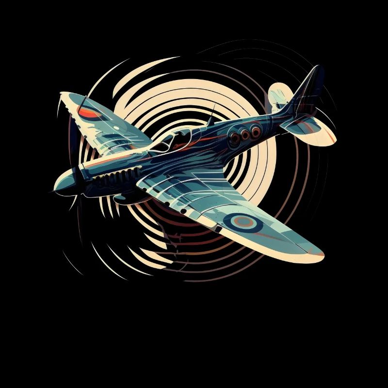 Spitfire Flugzeug Vintage Pilot Flieger Militär