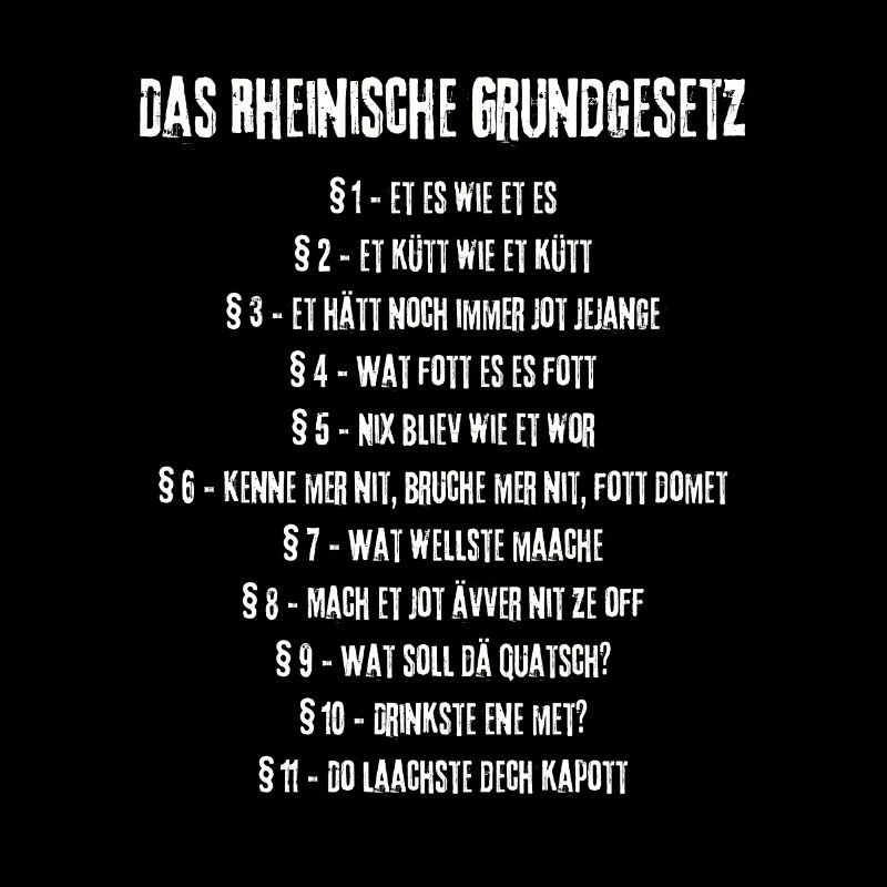 Et Kölsche Jrundjesetz Kölner Kölsche