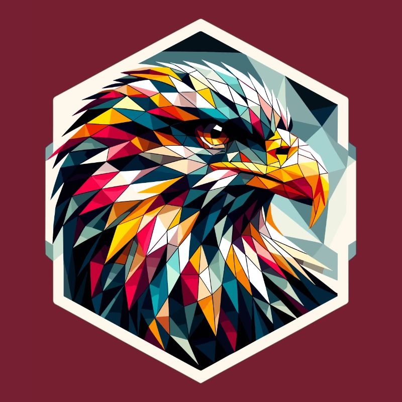 White-tailed eagle in polygon representation