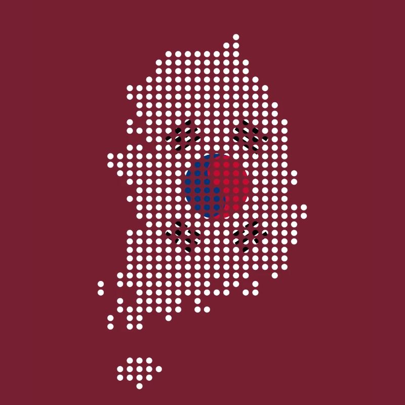 Corée du Nord Corée du Sud Asie drapeau drapeau