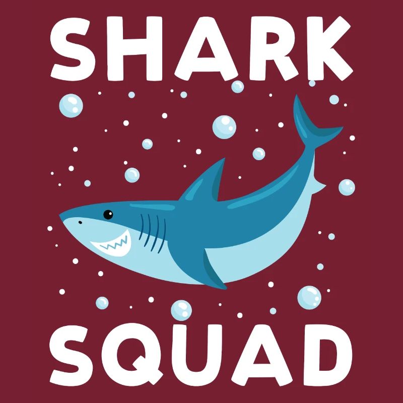 Cool Shark Squad avec planche de surf Summer Vibes