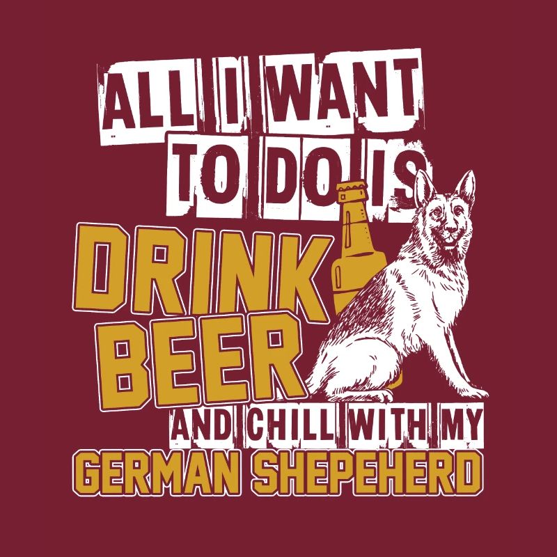 Deutscher Schäferhund Bier Trinken Tier Geschenk