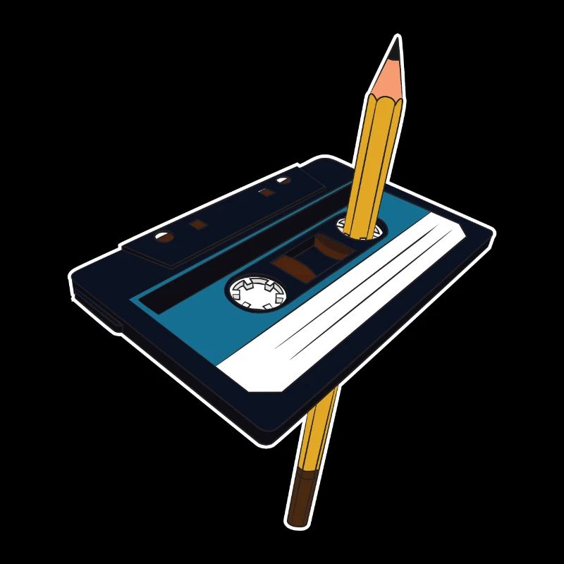 Cassette Kassette Bleistift 90er 80er Geschenk