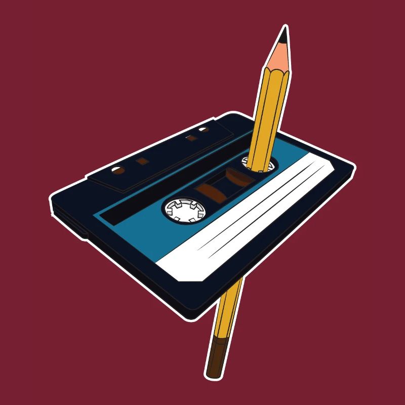 Cassette cassette crayon 90ers 80 cadeau