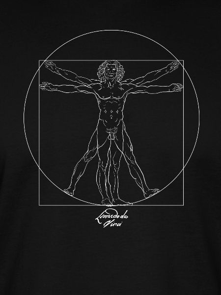 El hombre de Vitruvio Leonardo Da Vinci dibuja artísticos y
