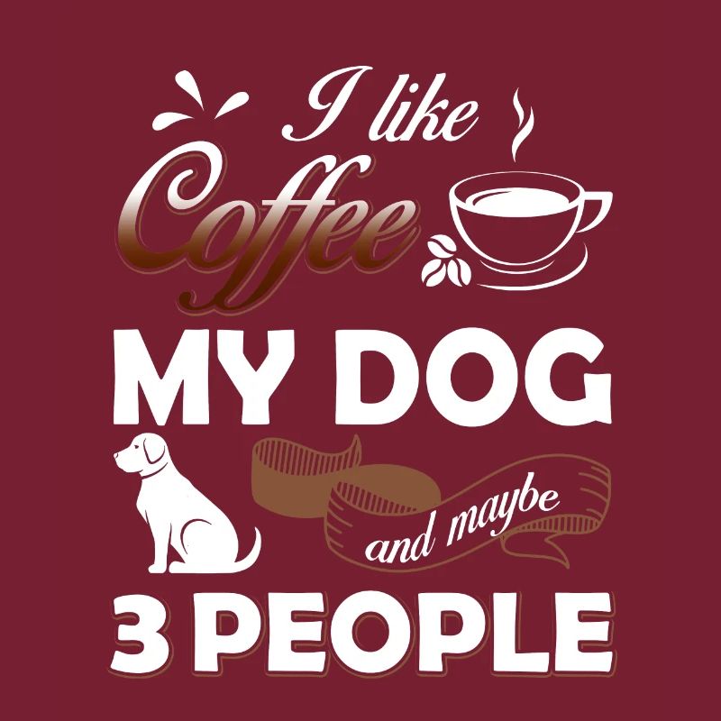 I like coffe Dog Kaffeetrinker Hundefreund Kaffee