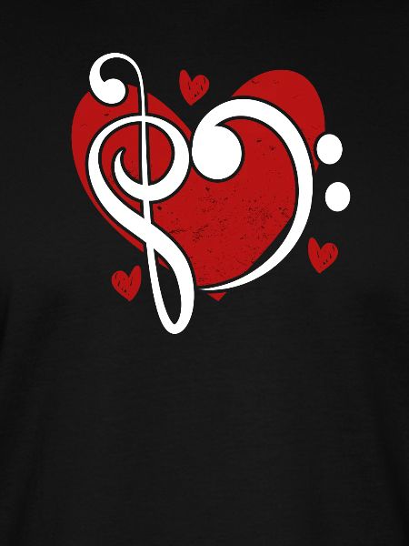 Treble clef bass clef clef heart