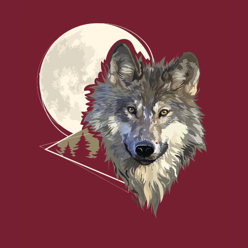 Grey Wolf Hunting In The Mountains Wolf