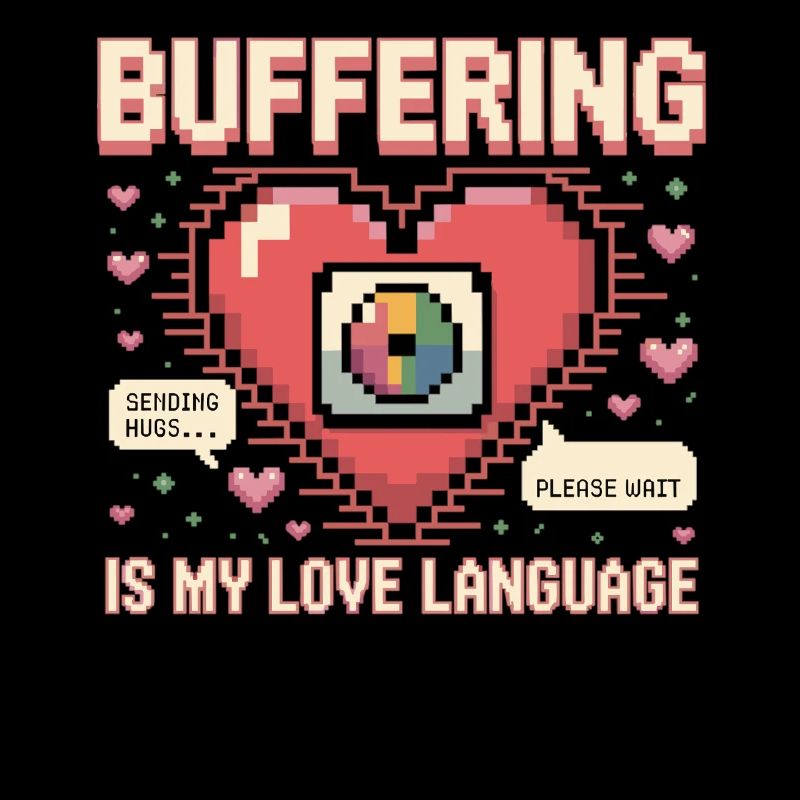 Love Needs Loading Time – Nerd Pixel Heart Shirt