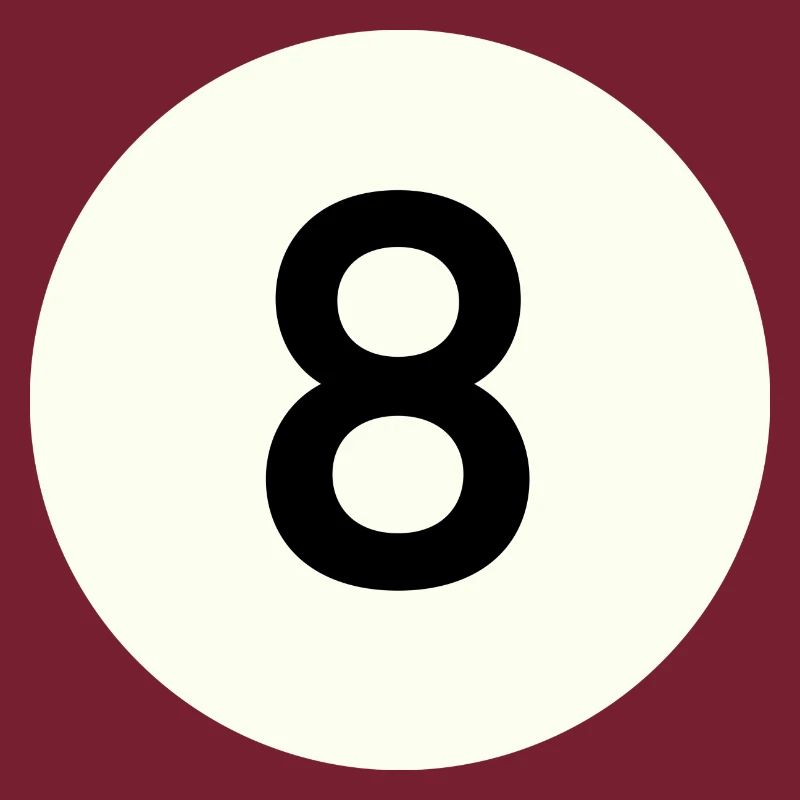 Boule de billard billard n ° 8