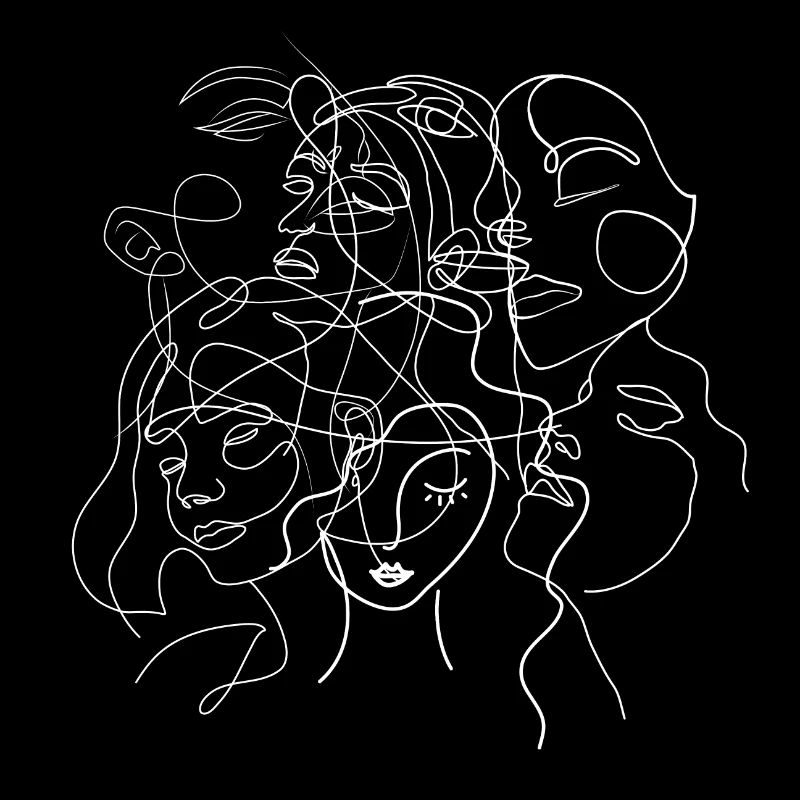Face line black