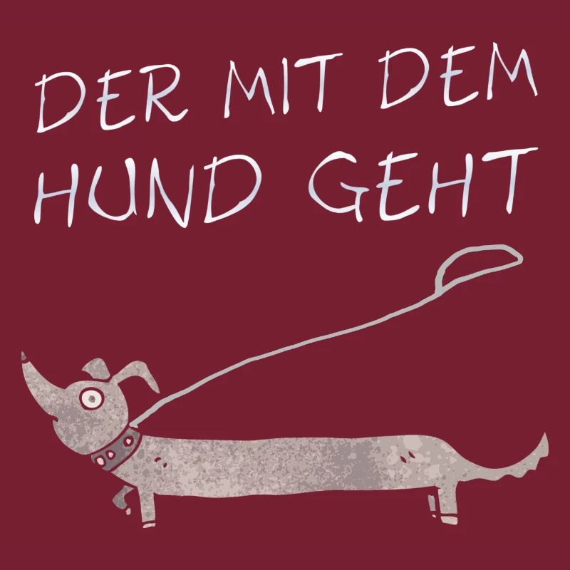 der mit dem Hund geht