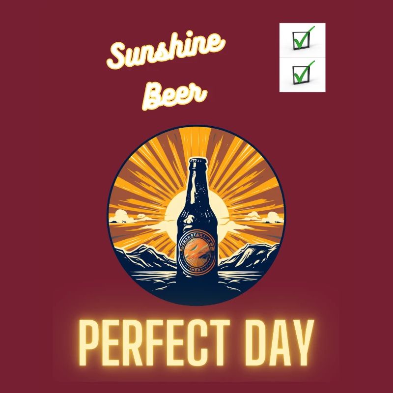 Sonnenschein: Check, Bier: Check = Perfekter Tag