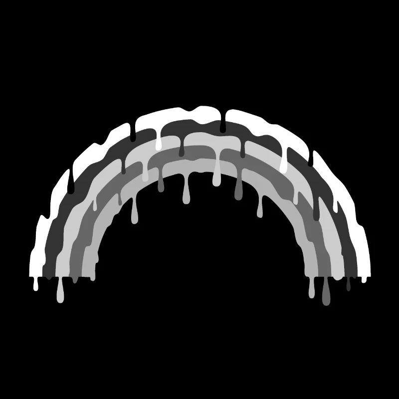 Fondre l'arc-en-ciel noir et blanc