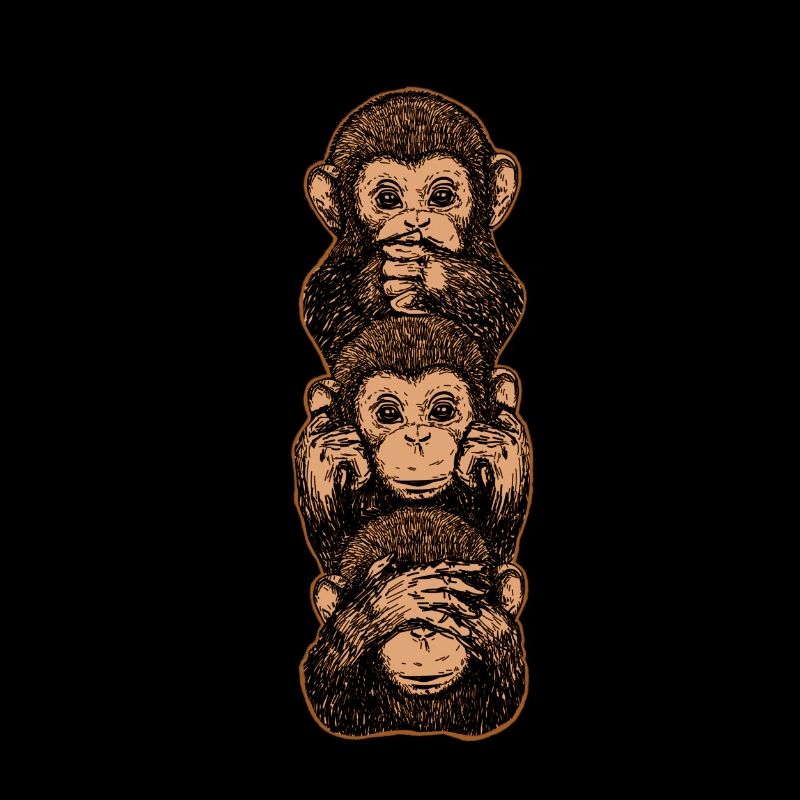 Trois singes importance loyauté courage civique