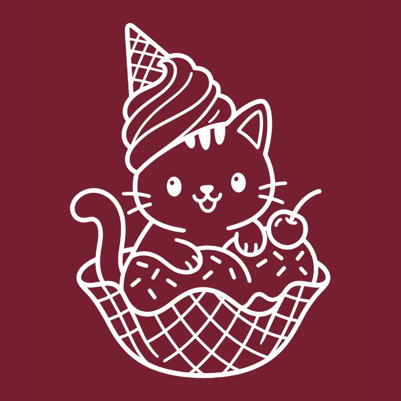 Kawaii Katze Eiscreme