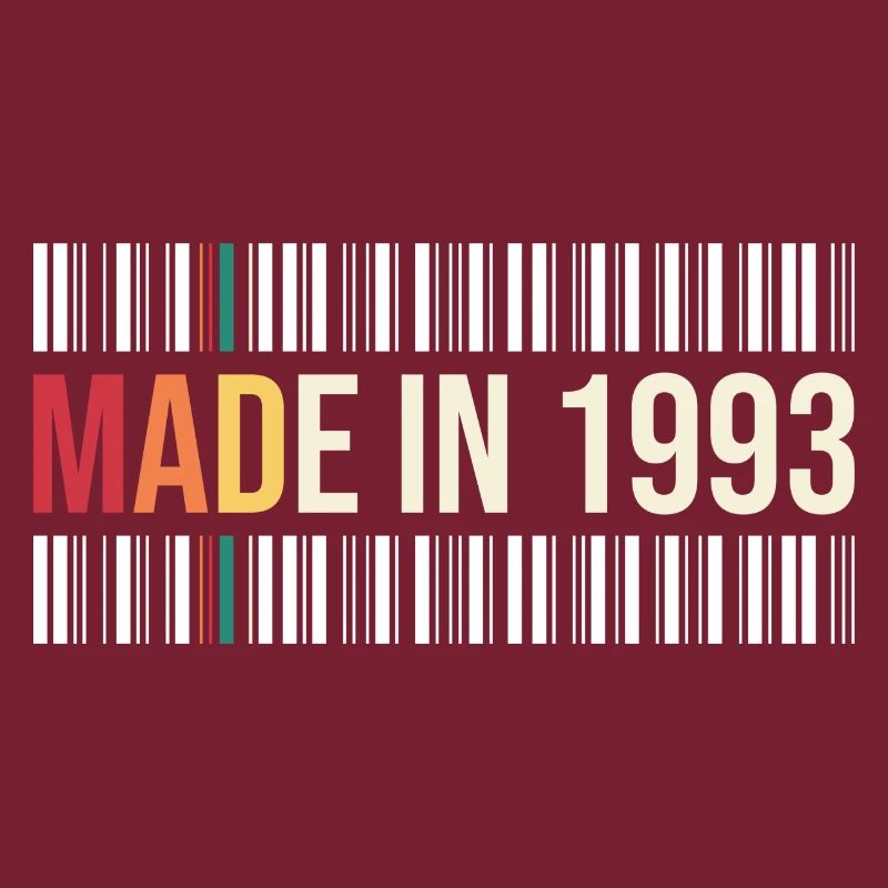 Born in 1993 Retro Barcode Tee