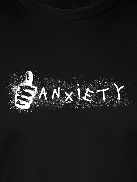 Angst tommelfinger op Ironisk mentalt sundhedsdesign.
