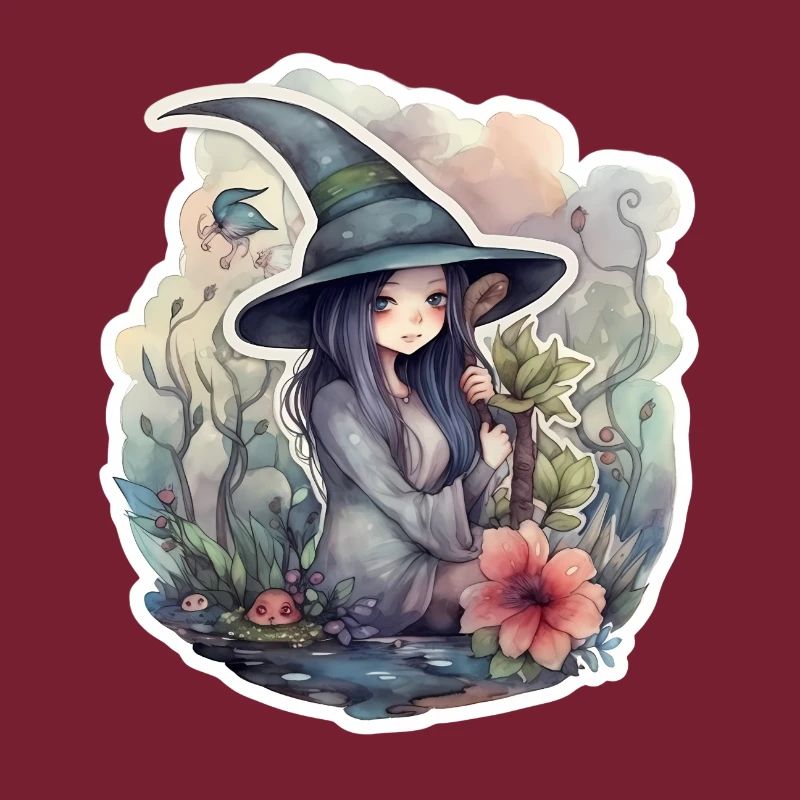 Sorcière douce dans l’eau
