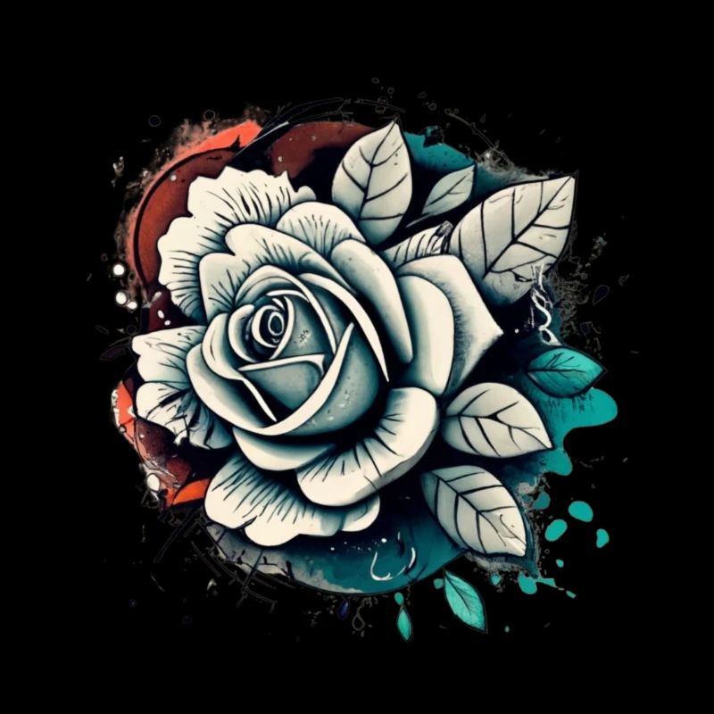 Conception vectorielle de rose blanche