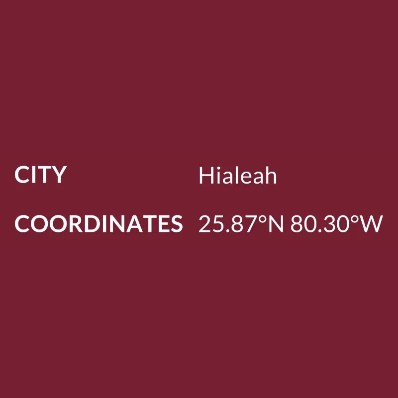 Hialeah Florida USA coordinates